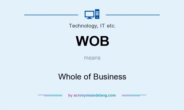 What does WOB mean? It stands for Whole of Business