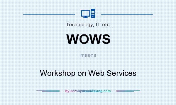 What does WOWS mean? It stands for Workshop on Web Services