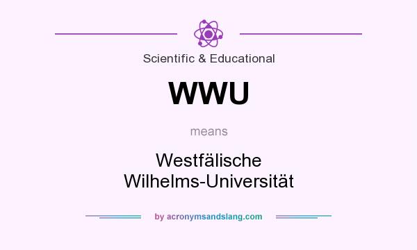 What does WWU mean? It stands for Westfälische Wilhelms-Universität