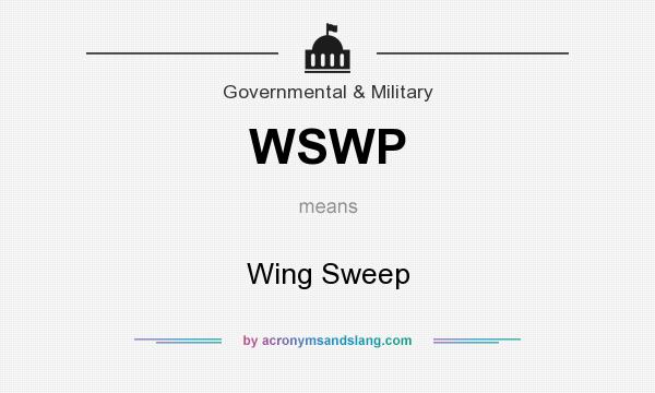 What does WSWP mean? It stands for Wing Sweep
