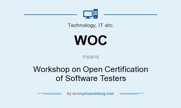 What does WOC mean? It stands for Workshop on Open Certification of Software Testers