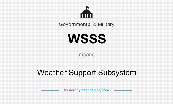 What does WSSS mean? It stands for Weather Support Subsystem