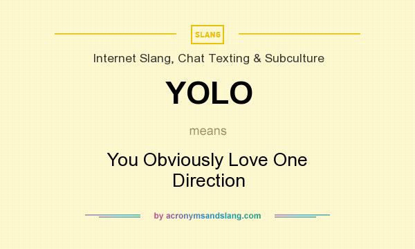 What does YOLO mean? It stands for You Obviously Love One Direction