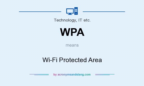 What does WPA mean? It stands for Wi-Fi Protected Area