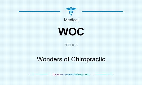 What does WOC mean? It stands for Wonders of Chiropractic