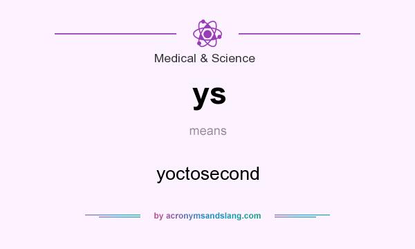 What does ys mean? It stands for yoctosecond