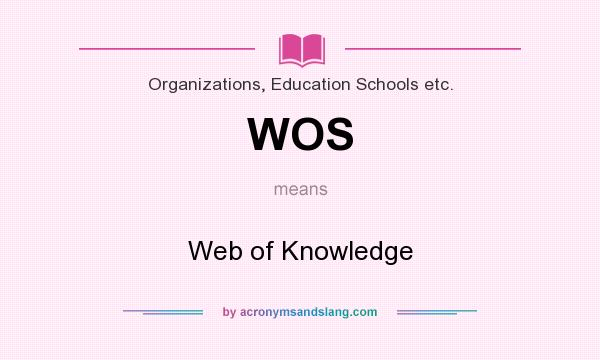 What does WOS mean? It stands for Web of Knowledge