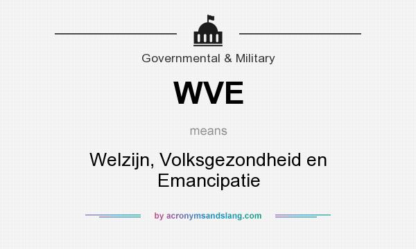 What does WVE mean? It stands for Welzijn, Volksgezondheid en Emancipatie