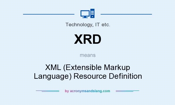 What does XRD mean? It stands for XML (Extensible Markup Language) Resource Definition
