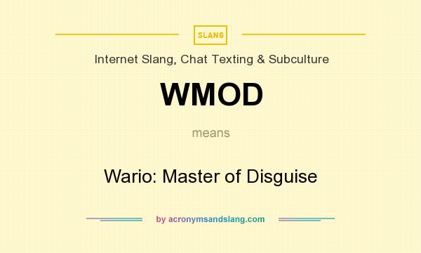 What does WMOD mean? It stands for Wario: Master of Disguise
