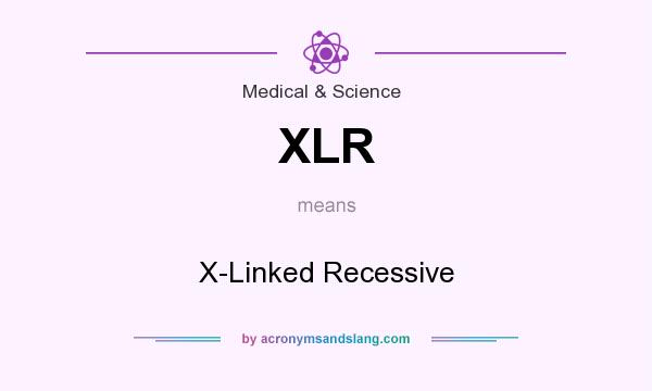 What does XLR mean? It stands for X-Linked Recessive
