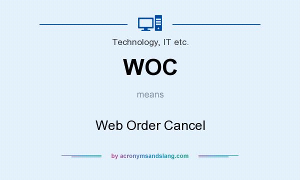 What does WOC mean? It stands for Web Order Cancel