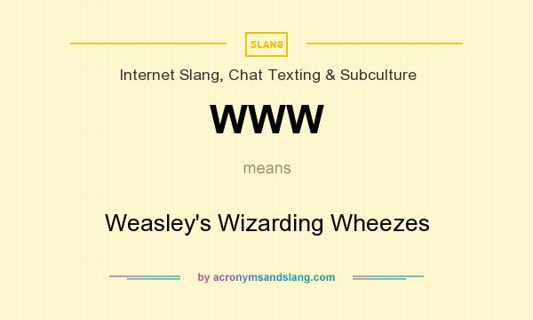 What does WWW mean? It stands for Weasley`s Wizarding Wheezes