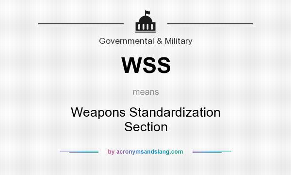 What does WSS mean? It stands for Weapons Standardization Section