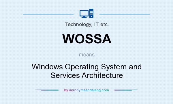 What does WOSSA mean? It stands for Windows Operating System and Services Architecture