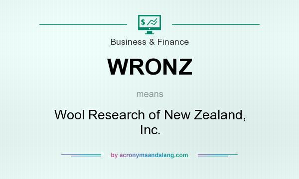 What does WRONZ mean? It stands for Wool Research of New Zealand, Inc.