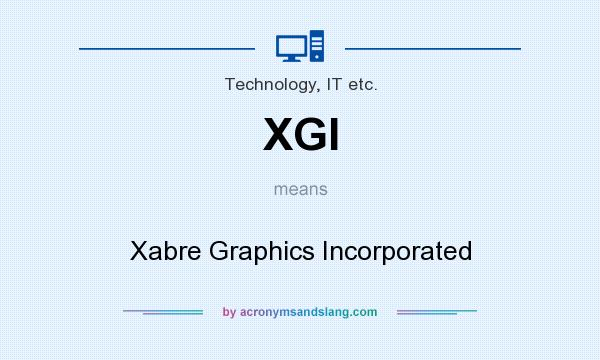 What does XGI mean? It stands for Xabre Graphics Incorporated