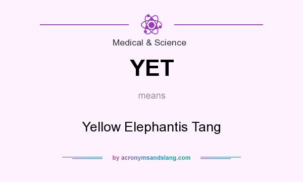 What does YET mean? It stands for Yellow Elephantis Tang