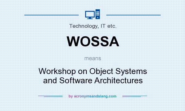 What does WOSSA mean? It stands for Workshop on Object Systems and Software Architectures