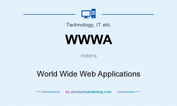 What does WWWA mean? It stands for World Wide Web Applications