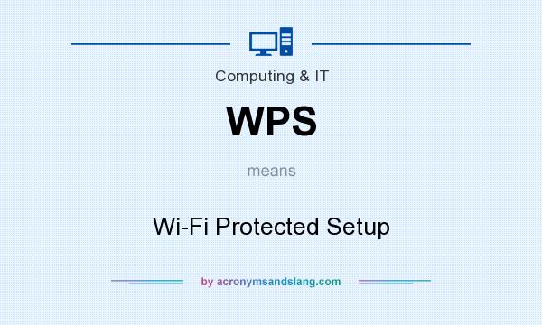 What does WPS mean? It stands for Wi-Fi Protected Setup
