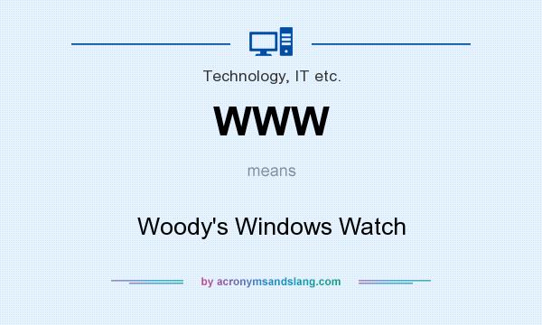 What does WWW mean? It stands for Woody`s Windows Watch