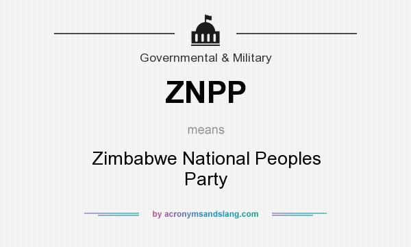 What does ZNPP mean? It stands for Zimbabwe National Peoples Party