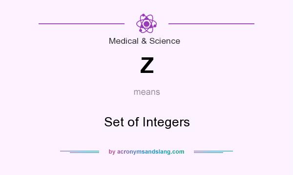What does Z mean? It stands for Set of Integers