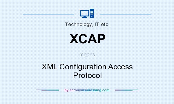 What does XCAP mean? It stands for XML Configuration Access Protocol