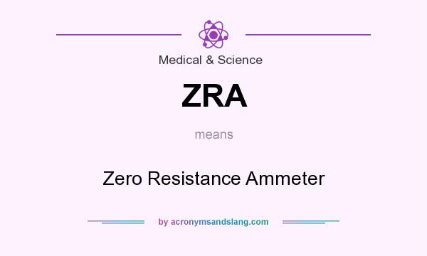What does ZRA mean? It stands for Zero Resistance Ammeter