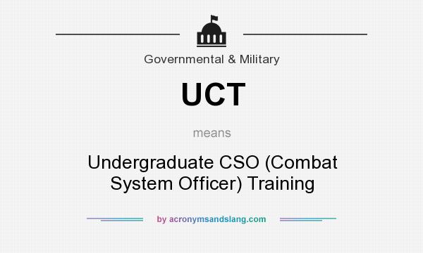 What does UCT mean? It stands for Undergraduate CSO (Combat System Officer) Training
