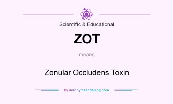 What does ZOT mean? It stands for Zonular Occludens Toxin