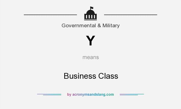 What does Y mean? It stands for Business Class