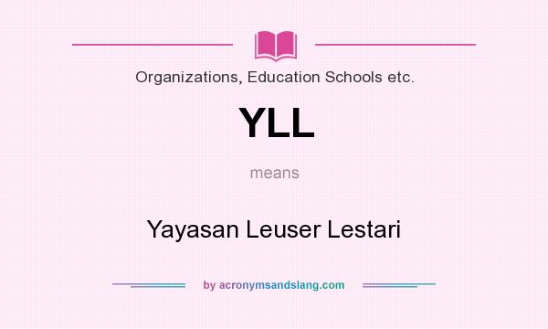 What does YLL mean? It stands for Yayasan Leuser Lestari