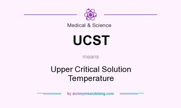 What does UCST mean? It stands for Upper Critical Solution Temperature