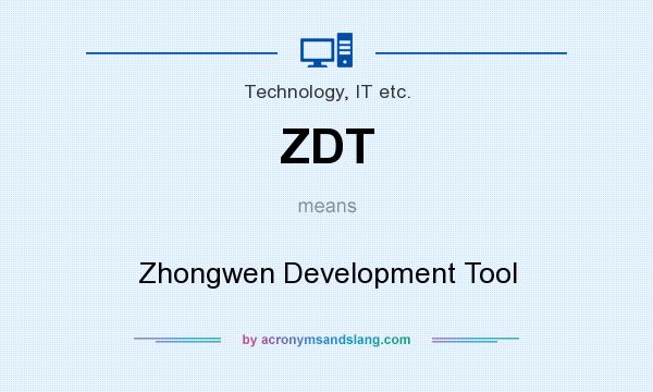 What does ZDT mean? It stands for Zhongwen Development Tool