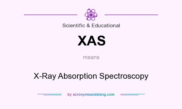 What does XAS mean? It stands for X-Ray Absorption Spectroscopy
