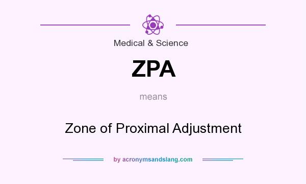 What does ZPA mean? It stands for Zone of Proximal Adjustment