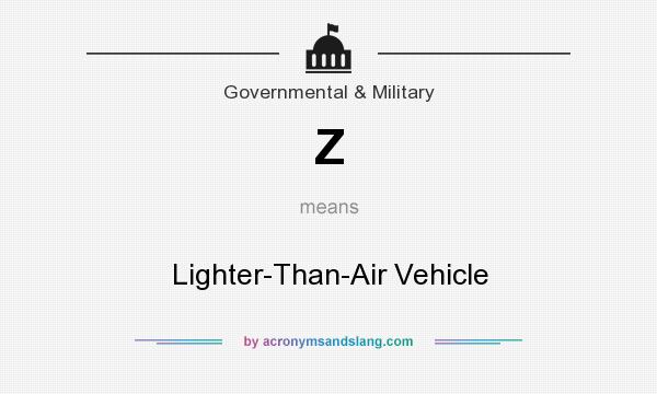 What does Z mean? It stands for Lighter-Than-Air Vehicle