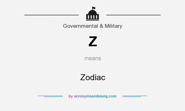 What does Z mean? It stands for Zodiac