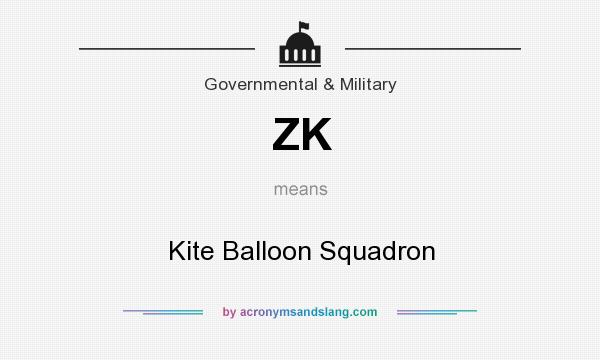What does ZK mean? It stands for Kite Balloon Squadron