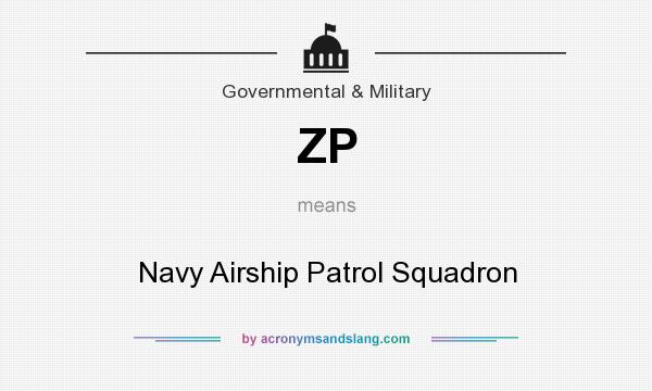 What does ZP mean? It stands for Navy Airship Patrol Squadron
