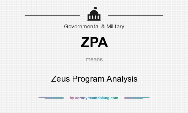 What does ZPA mean? It stands for Zeus Program Analysis
