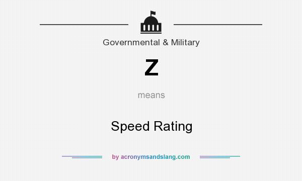 What does Z mean? It stands for Speed Rating