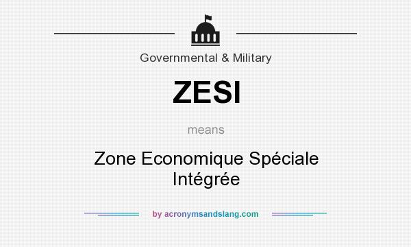 What does ZESI mean? It stands for Zone Economique Spéciale Intégrée