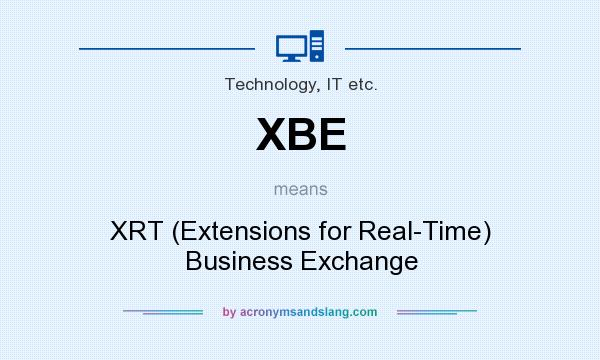 What does XBE mean? It stands for XRT (Extensions for Real-Time) Business Exchange