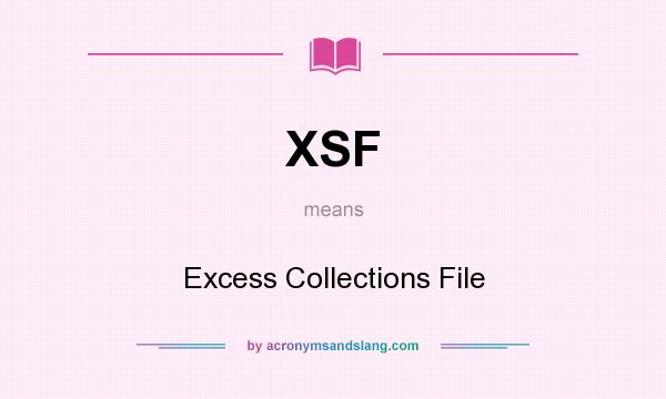 What does XSF mean? It stands for Excess Collections File