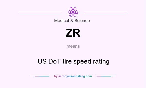 What does ZR mean? It stands for US DoT tire speed rating