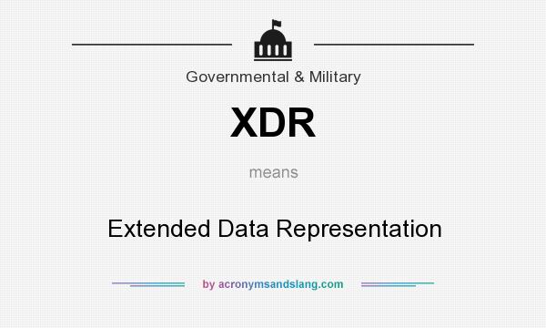 What does XDR mean? It stands for Extended Data Representation