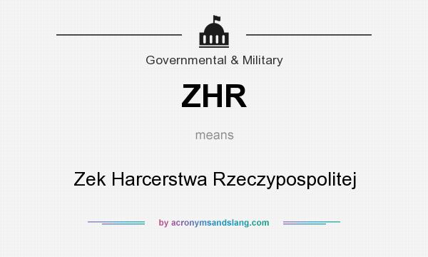 What does ZHR mean? It stands for Zek Harcerstwa Rzeczypospolitej